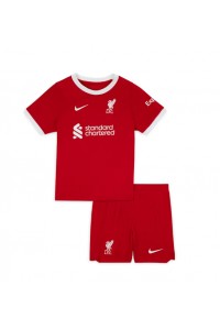 Fotbalové Dres Liverpool Dětské Domácí Oblečení 2023-24 Krátký Rukáv (+ trenýrky)